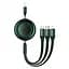 Кабель Baseus Bright Mirror 2 Series 3-in-1 Cable USB to MicroUSB+Lightning+Type-C 3.5A 1.1m CAMJ010006 Green - мініатюра 2