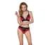 Эластичный топ с кружевом Passion TOP red-black L - миниатюра 4