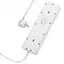 Сетевое зарядное устройство удлинитель HOCO AC14A Rico 3 USB/ Type-C 5 розеток 1,5m PD/QC, 3A/30W - миниатюра 2