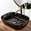 Умивальник Rea Belinda 33,5x46,5 black marble shiny (REA-U8907), Глянцева - мініатюра 5