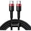 Кабель Baseus Cafule USB-C to USB-C 100W 2m Red/Black (CATKLF-AL91) [82073] - мініатюра 1
