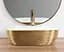 Умивальник Rea Belinda brushed gold white накладний REA-U7422, Золотий - мініатюра 2