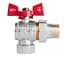 Кран кульовий Thermo Alliance "Американка" Standart 3/4" ВЗ кутовий, латунь, PN40, метелик SD222NW20PN40 - мініатюра 2