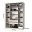Шкаф 4-дверный MebelStar Оскар Gloss BL-B, блок ящиков+полки 160x52x220 см Серая мышка/Серый (MBS-5295) - миниатюра 3