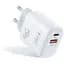 Зарядний пристрій Celebrat C-H3 Type C + USB QC3.0 20W Charger White - мініатюра 1