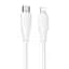 Дата кабель Hoco X124 Bien silicone Type-C to Lightning 27W (1m) White - мініатюра 1