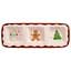 Менажниця новорічна порцелянова Yiwu Merry Christmas на 3 секції для закусок 30×11×2.5 см CR-1-41 - мініатюра 1