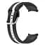 Ремешок для Samsung Galaxy Watch 5 40mm - черно-белый ширина крепления 20мм силикон Watchbands D2 (W17-1WB66359488) - миниатюра 2