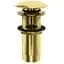 Донний клапан для раковини Kohlman click-clack Brushed Gold з переливом EGDB, Золотий - мініатюра 1