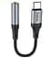 Перехідник для телефона Hoco LS36 type c на 3.5 мм 0.12m компактний адаптер usb c на jack 3.5 аудіоконвертер Сірий - мініатюра 1