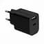 Зарядний пристрій Gembird 1xUSB-C + 1xUSB 12W black (TA-UC-2AC12-01-BK) - мініатюра 1