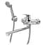 Смеситель для ванны Plamix Lucas-006 Euro SET (со шлангом лейкой и кронштейном) хром PM0710 Хром - миниатюра 1