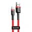 Дата кабель Baseus Cafule USB to Lightning 1.5A (2m) (CALKLF-C) Червоний / Чорний - мініатюра 1