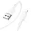 Кабель Hoco X83 USB to iPhone 2.4A 1 м PVC материал оплетки белый - миниатюра 1