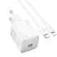 МЗП Hoco N40 Mighty PD20W (1USB-C) + кабель Type-C to Lightning White - мініатюра 3