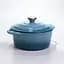 Каструля чавунна емальована Premium Cookware 2.5 л синя HP-1-14-BLUE з кришкою для тушкування та запікання - мініатюра 6