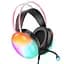 Наушники накладные Hoco W109 Plus игровые с LED подсветкой USB черный - миниатюра 3