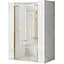 Душевые двери Rea Rapid Fold 80 gold REA-K4128, универсальная, прозрачная, золотая - миниатюра 1