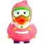 Іграшка для купання FunnyDucks Качка-лижниця, рожева (1635) - мініатюра 1