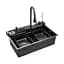 Кухонна мийка Kroner KRP Schwarze - SET7546ARTHM PVD (3.0/0.8 мм) CV033375, Чорний - мініатюра 4