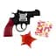 Іграшковий револьвер з пістонами та значком "DENA" Golden Gun 238GG - мініатюра 1