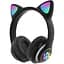 Бездротові навушники Cat ear VZV-23M/7805 Bluetooth з LED підсвічуванням з вушками - мініатюра 1