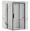 Душова кабіна Rea Rapid Slide 80x110 black REA-K6421 + REA-K6401, Чорний матовий, Універсальна, прозрачний, Чорний матовий - мініатюра 1