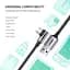Дата кабель USB 2.0 AM to USB-C 1.0m US284 Angled Alum. Braid Black Ugreen (50941) - мініатюра 5