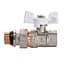 Кран кульовий з американкою Q Professional QP003 PN40 1/2″ антипротікання, Білий метелик - мініатюра 1