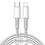 Кабель Baseus High Density Braided Fast Charging Cable Type-C to Lightning PD 20W 2m CATLGD-A02 White - миниатюра 1