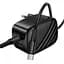СЗУ Hoco CS101A Folding PD20W+QC3.0 (1USB-A/1C) + кабель Type-C to Type-C Black - миниатюра 5