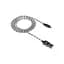 Кабель Canyon USB - Lightning (M/M), обплетення, 1 м, Dark Grey (CNE-CFI3DG) - мініатюра 1