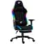 Геймерське крісло GT Racer чорне з підсвіткою (X-2462 Fabric Black) - мініатюра 1