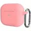 Чехол с карабином CasePro Silicone Case для AirPods Pro 2 2022 Pink - миниатюра 1