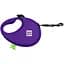 Повідець-рулетка для собак Waudog R-leash з контейнером для пакетів, світловідбивна стрічка, S, до 12 кг, 3 м, фіолетовий - мініатюра 1