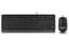 Комплект A4Tech Fstyler Sleek Multimedia Comfort F1010, чорний/Grey, клавіатура+миша, USB - мініатюра 1