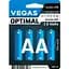Первинний елемент живлення Vegas Optimal АА alkaline 4 шт. (VLR-6BL4-OP) - мініатюра 1