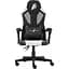 Игровое кресло 1stPlayer P01 Black-White, максимально допустимая нагрузка 120 кг, регулируемая спинка с углом наклона до 135 градусов, в комплекте поясничная подушка - миниатюра 1