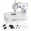 Портативная мини швейная машинка со столиком и педалью белая Mini Sewing SM202A - миниатюра 2