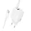 Сетевое зарядное устройство с кабелем Borofone BN27 Fuente PD20W+QC3. 0 charger set (C to C) (EU) белый - миниатюра 3