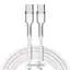 Кабель Baseus Cafule Series Metal Cable Type-C to Type-C 100W 1m CATJK-C02 White - мініатюра 1