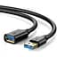 Кабель Ugreen US129 USB 3.0 Extension Male Cable 1.5 м чорний (30126) - мініатюра 1