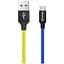 Кабель ColorWay USB - MicroUSB National 2.4А 1м Blue Yellow - миниатюра 1