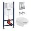 Комплект 4 в 1: Инсталляция Grohe Rapid SL 38840000 с панелью смыва Even 38966000 + унитаз A534UF Rimless с сиденьем Slim Soft Close дюропласт (UA38840966A) - миниатюра 1