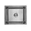 Кухонна мийка Kroner KRP Schwarze - 4843HM PVD (3,0/1,0 мм) CV022792, Чорний - мініатюра 1