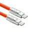 Силиконовый кабель PowerPlant USB Type-C – Type-C, 120W, 3 м, orange - миниатюра 1