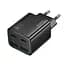 Мережевий зарядний пристрій Hoco N55 Fundador four-port PD20W(2C2A) charger(EU) Чорний - мініатюра 1