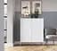 Комод высокий Perfect Home Новая/Nova 2-дверный с золотыми ножками K104 Белый (PFH-091233) - миниатюра 1