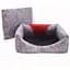 Лежак Matys Фокс прямоугольный, №1, 40х30х21 см, серый с красным - миниатюра 3