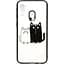 Чехол-накладка Toto Cartoon Print Glass Case Samsung Galaxy A40 Cats White/Black - миниатюра 1
